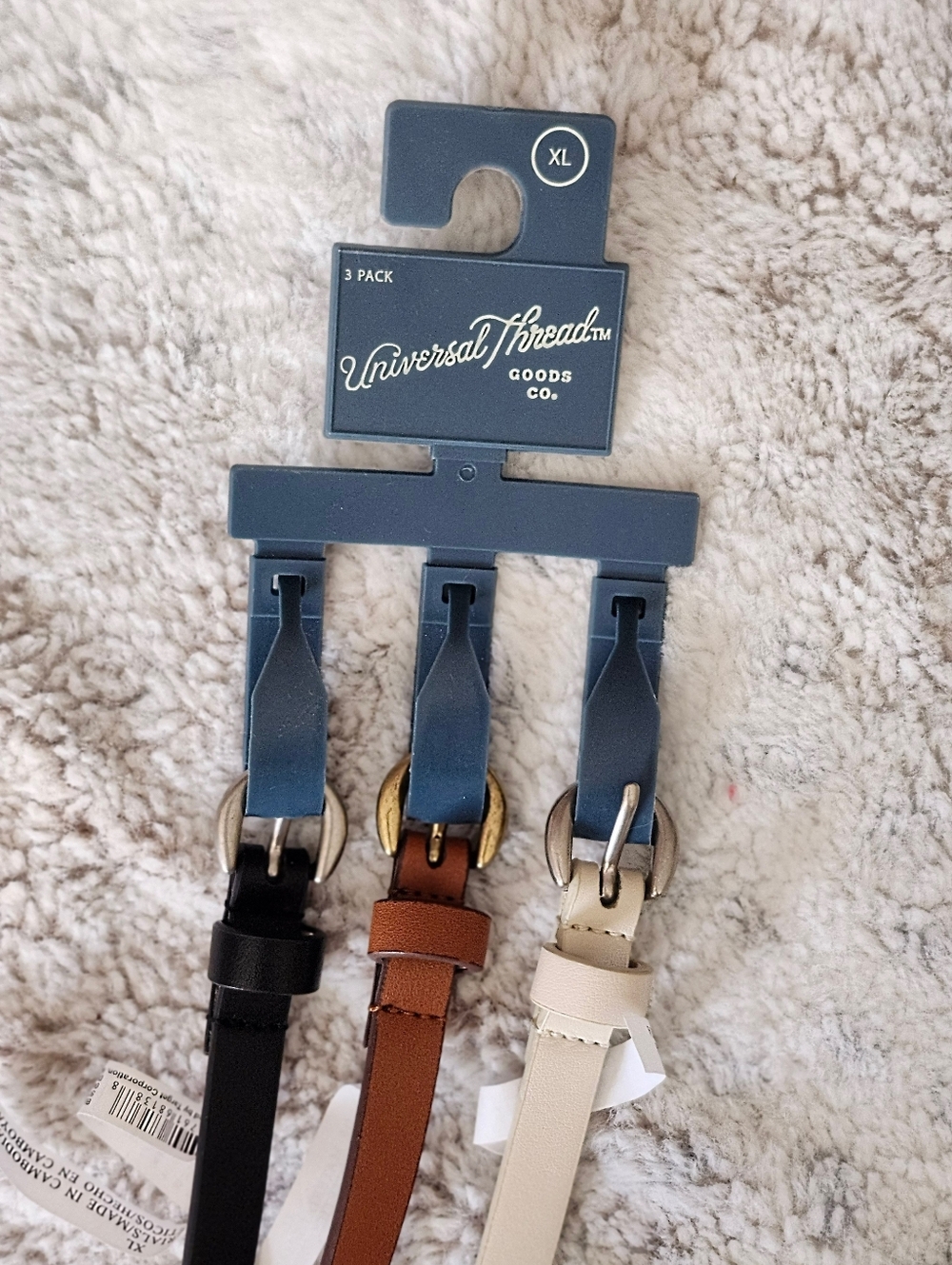 XL 3 Paxk Of Multi Colored Belts